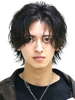 ベーア メロー(Bar mellow)&nbsp;黒髪ミディアムミックスウェーブパーマ
