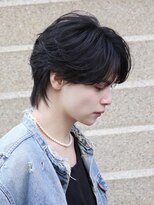 エイド 本店(aid)&nbsp;毛流れセンターパートウルフ韓国風メンズミディアム