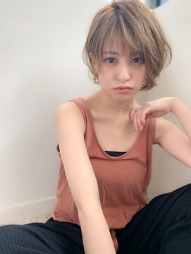 マリアバイアフロート(Maria by AFLOAT) 【添田】ひし形耳かけショートレイヤーウルフココアブラウン