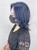 ブルー_くびれミディイヤリングカラーラベンダーカラー_ba332321