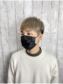 【ダブルカラー】【MEN'S HAIR】ミルクティーベージュショート