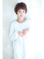 オーロ 緑地公園店(ORO)&nbsp;ローライトアッシュブラウン大人かわいい小顔ワンサイドショート