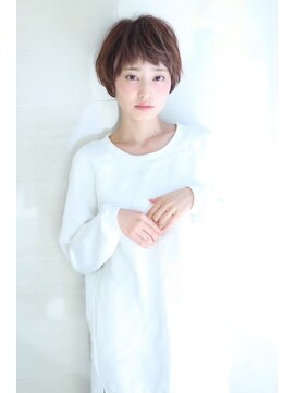 オーロ 緑地公園店(ORO) ローライトアッシュブラウン大人かわいい小顔ワンサイドショート