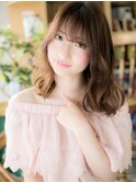 フェザーバングくせ毛風セミディくびれヘアc5川口20代30代40代