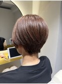 ショートボブ×ナチュラルブラウン