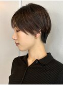 20代30代40代大人可愛い小顔丸みハンサムショートアッシュ