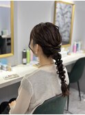 編みおろしヘア
