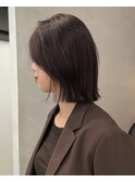 【YOKE】パツッとボブラベンダーグレージュ