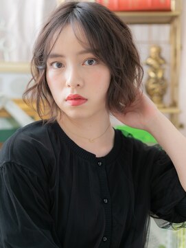 カバーヘア ブリス 北浦和(COVER HAIR bliss) ■フレンチカジュアルゆるふわぱっつんボブ308北浦和20代30代