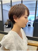 別府ショートボブ顔まわりレイヤーカット髪質改善カラー30代