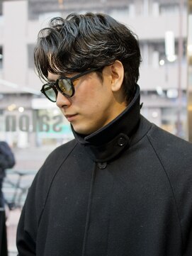 エクスプロア デザイン アクト 三鷹(EXPLORE DESIGN ACT.) メンズ/ニュアンスパーマ/毛流れセンターパート/三鷹