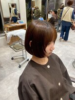 アース 郡山コスモス通り店(HAIR&MAKE EARTH)&nbsp;艶感ナチュラルショートボブ