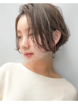 パザパ 成沢店(pa.za.pa.) 前下がりショートボブ/ココアベージュ/韓国風巻き髪/20代30代