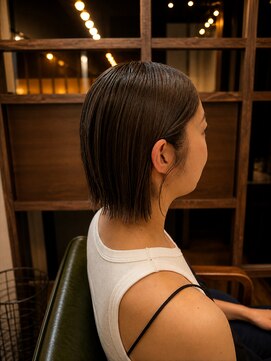 美容室カードル 新小岩店(Cadre) ミニボブ/ベージュカラー