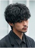 原宿メンズパーマルーズパーマシャドウパーマッシュウルフゆるめ