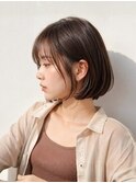 透明感シ前下がりレイヤーボブ小顔レイヤーミディ肩までボブ