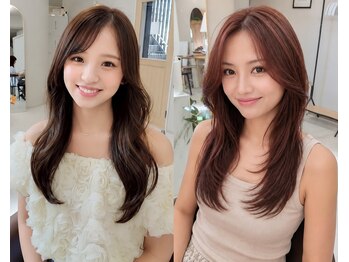 クリーム 町田(Cream)の写真/動きのあるレイヤーカットで上品で艶やかな韓国ヘア。女性らしいナチュラルで品のある雰囲気に◎