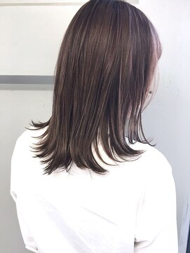 ブラン 天王寺(Blanc) 【Blanc】ラベンダーグレージュ＿ 外ハネミディ