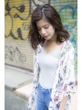 ミエル ヘア 新宿(miel hair) ゆるふわ愛されセミディ