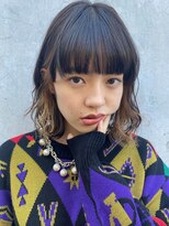 ラパンセ ブルー(LA PENSEE BLEU)&nbsp;【LA PENSEE BLEU】インナーカラー　ワイドバング　マッシュ