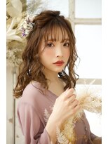 ヘアセットサロンシャルメ 梅田店(Hair Make Salon CHARMER)&nbsp;結婚式や二次会に♪ゆるふわハーフアップ