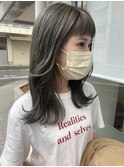 オン眉カーキカラー