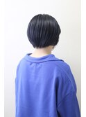 ブルーハイライト×ショートボブ