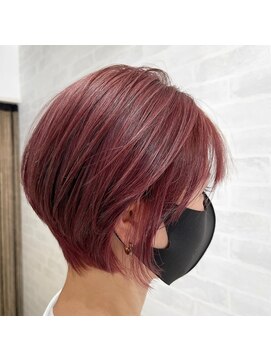 クラッチバイシオンアグリゲイト(CLUTCH by Zi-on aggregate) ★ベリーピンク×抜け感ショートBOB×カシスピンク★