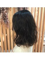 アクセヘアー 町田(acce hair)&nbsp;ミディアムのハイライトウェーブパーマ