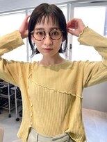 ジェム(GEM) オン眉のシースルーバング×切りっぱなしボブ