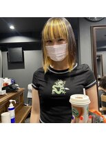 ボアップ 京橋店(boappu)&nbsp;#インナーカラー　#イエロー　#ブリーチ