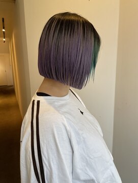 ウック 名古屋 名駅(wooc) プツンとボブにハイトーンカラー