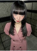 姫カット姫ウルフ中性ウルフレイヤーカットロングウルフカット