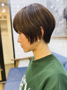 エルマノ 仙川(L mano) 大人ショートハイライト髪質改善キッズカット前髪30代40代