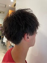 エヌアンドエー 春日部東口店(hair shop N&A)&nbsp;おしゃれ男子の波巻きパーマ 縦落ちパーマ 黒髪マッシュ