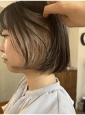 インナーカラー×ベージュ