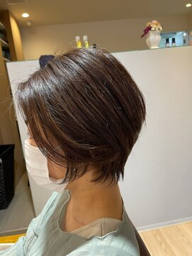 ハピエル ヘアークルー(HAPPYEL hair crew) "20代30代大人可愛い★小顔ボブ丸みショートウルフカット