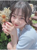 シースルーぱっつん流れるお顔周り