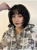 軽めボブ×顔まわりレイヤー