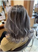 ミルクティーアッシュ×ハイライト×ブリーチ