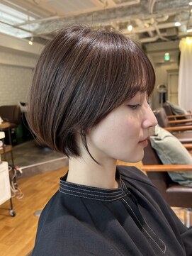 リーフ 札幌店(LeaF) 【大人ボブ】ナチュラルボブ/白髪染め/リタッチ