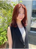 髪質改善カラー韓国レイヤー顔周りカットブリーチボブ立川._.