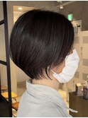 レディース大人美人ショートボブショコラブラウンカラー