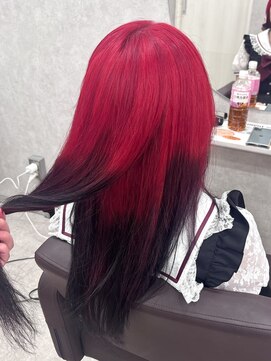 アン ブリーチ 大宮駅東口店(UN BLEACH) レッド×ブラックルーツ