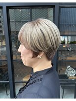 オーガニック アトリエ 大宮(organic+atelier)&nbsp;髪質改善カラー◎40代50代白髪ぼかし×大人ボブ 艶と潤い