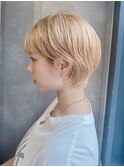 ハイトーンマッシュショート大人丸み丸顔絶壁K20250811