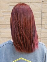 トゥルートラスト アン 下石田店(True Trust un)&nbsp;透明感カシスブラウン暖色系カラー ストレートロング20代30代