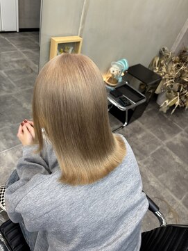 ファビ 渋谷(Fab) くびれヘア/暗めカラー/アプリコットオレンジ/縮毛矯正