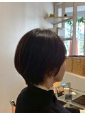 イメチェン/ピンクベージュ/アンブレラカラー/前髪/摂津本山