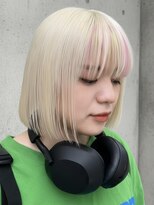 プネル(punel)&nbsp;アンブレラカラー　ホワイトブロンド　デザインカラー　原宿